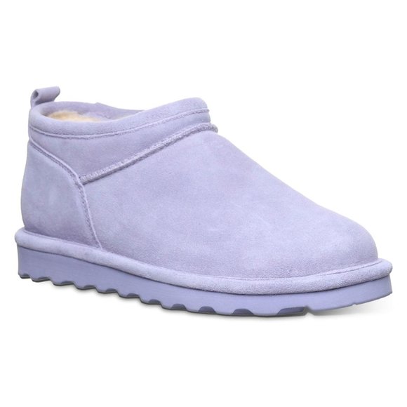 Bearpaw Women's Super Shorty Suede Bootie Violet Size 8 New - Picture 1 of 5